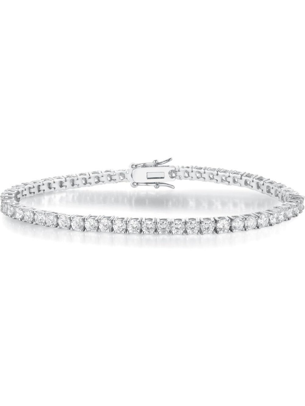 Elegant Gold Plated Tennis Bracelet for Women & Men, 5mm Round CZ, Adjustable